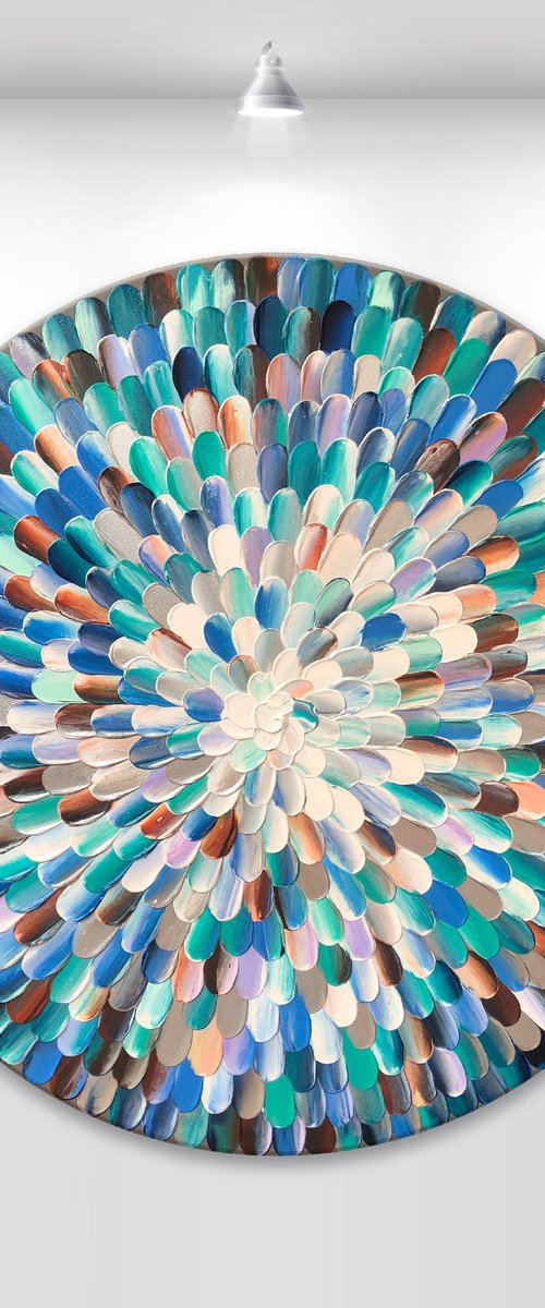 'Crystalus aqua V' - 24x24” by Tatiana Georgieva