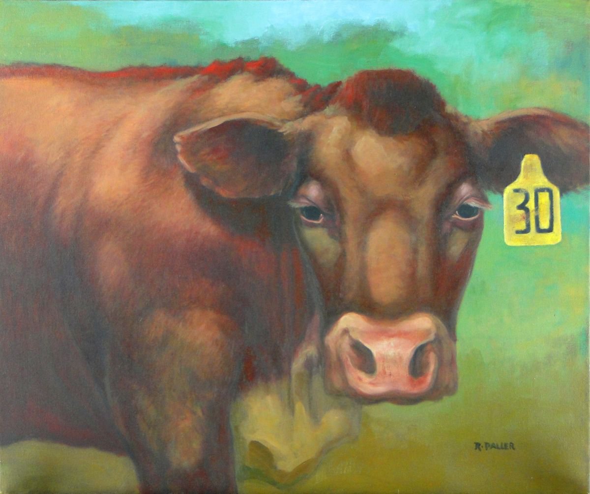 Impressionistic Animal Oil Painting By Rick Paller, 24 X 20", Number 30, Original Artwork