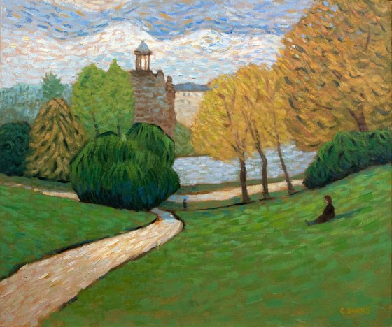 Lazing in a park, Paris Buttes-Chaumont (inspired by Van Gogh)