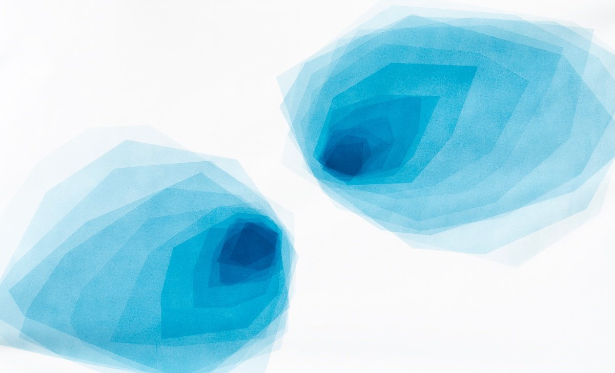 Abstract Acrylic Painting By Catia Goffinet, 59 X 35, Parallel 2, Original Artwork