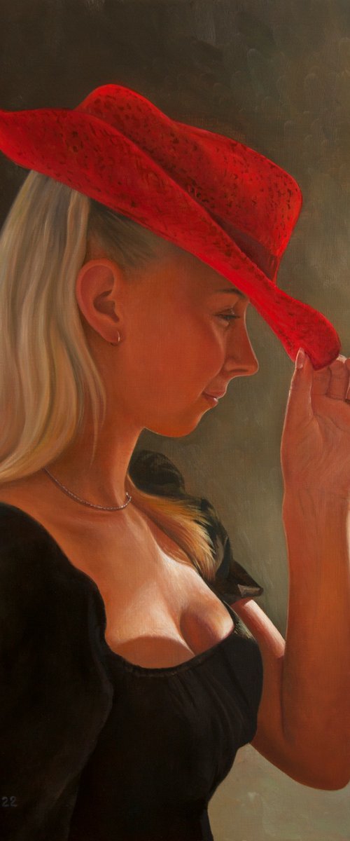 Girl with the red Bonnet by Mayrig Simonjan