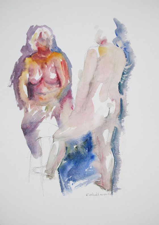 standing/seated female nude
