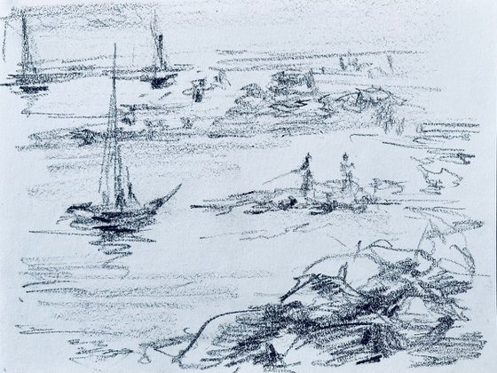 Marine sketch #1. France. Côte d'Azur. Menton. 2020