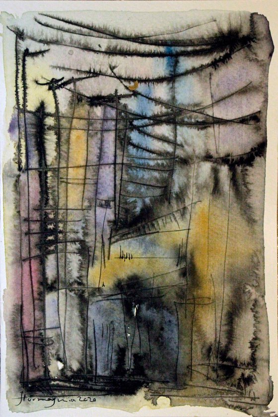 Alleys(2), Watercolor on paper, 17 x 25 cm