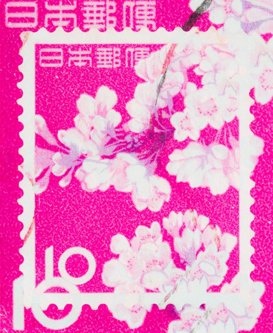 Japanese Cherry Blossom 1961 - Stamp Collection Art