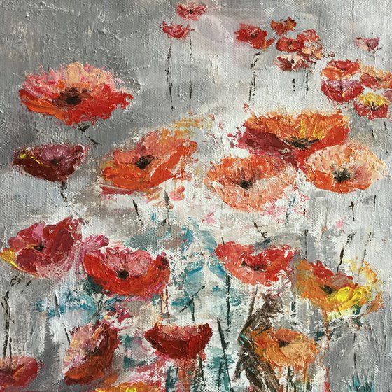 Flanders Tears - impressionist poppies