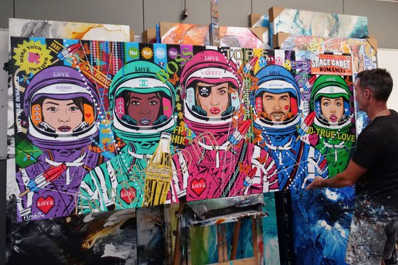 The Top 5 240cm x 100cm Space Cadets Textured Urban Pop Art