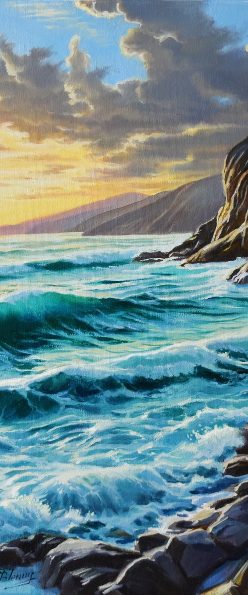 The evening ocean by Serghei Ghetiu