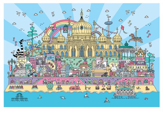 Brighton by Day Special edition (Unframed) A2