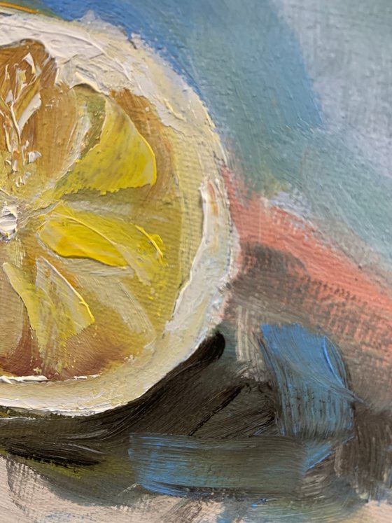 Lemons. #3. Still life, 25x25cm