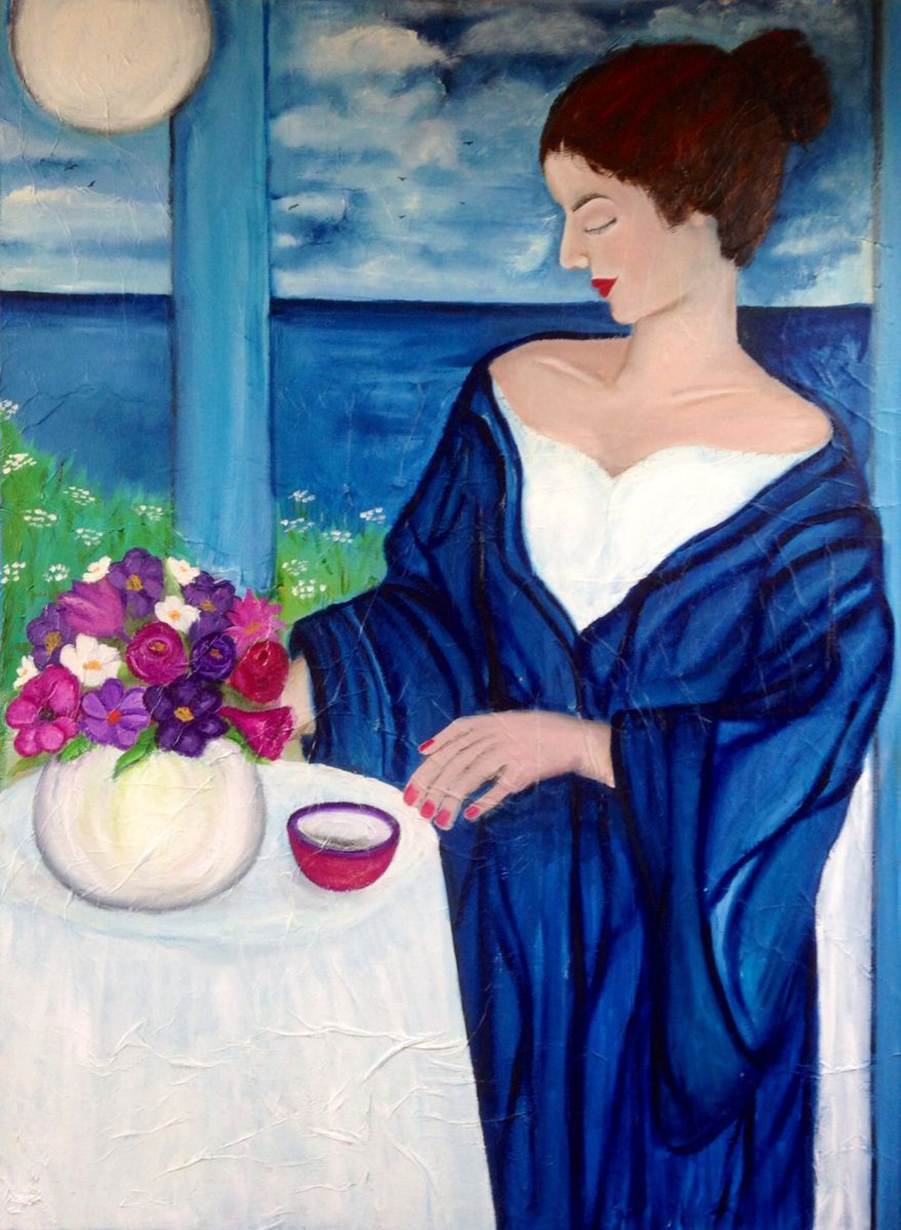 Lady In Waiting Painting By Suzette Datema Artfinder