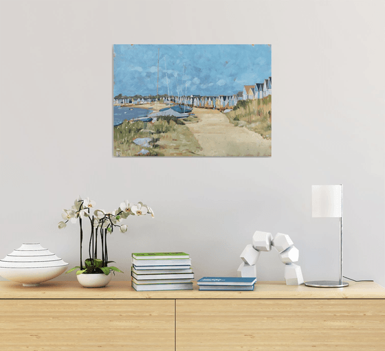 Boats And Beach Huts, Mudeford Sandbank