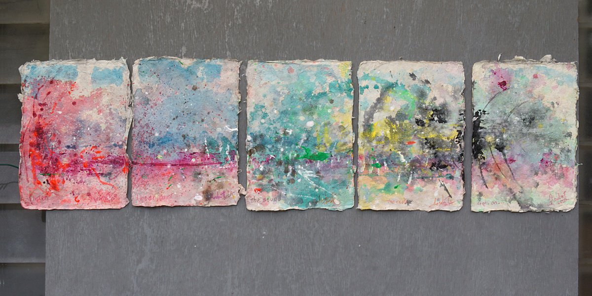 Abstract Acrylic Painting By Gordon T., 10 X 14, I Listen, Paint, The Sound, Original Artwork