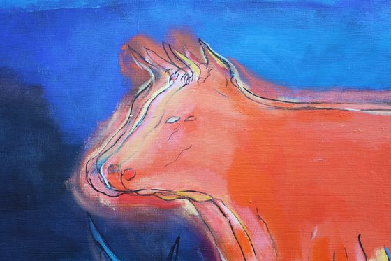 The Orange Ghost Cow