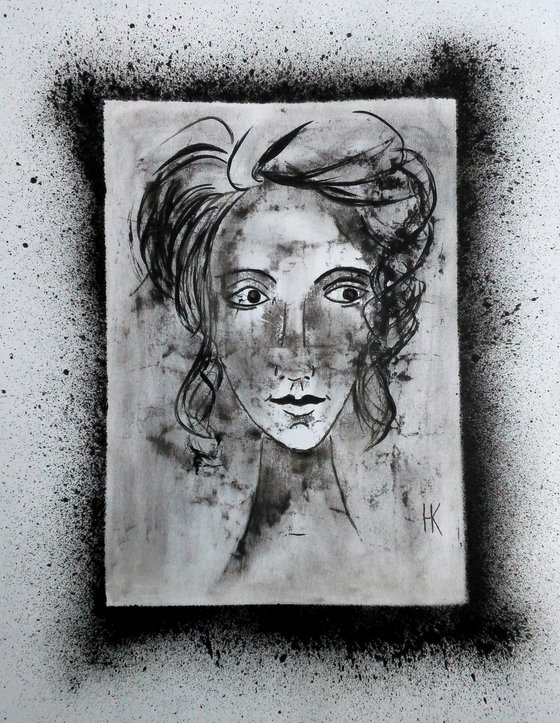 Woman Face original oil painting