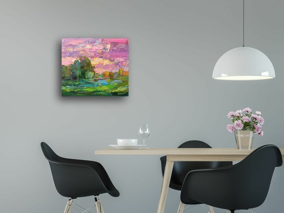 LANDSCAPE WITH STEEPLE