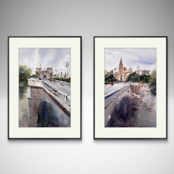 Serrans Bridge Views(Diptych)