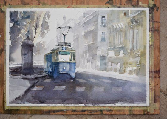 Blue tram 2...