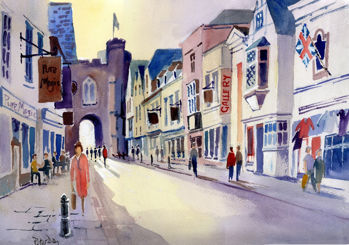 Canterbury, Kent. St Peters St towards Westgate by Peter Day