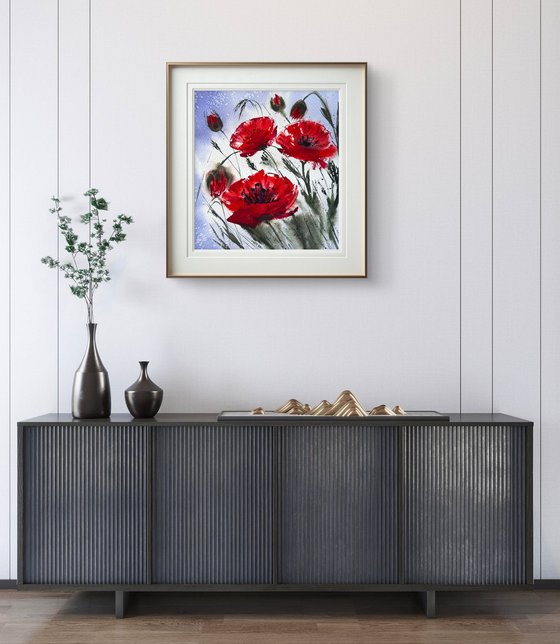 Red Wild Poppies