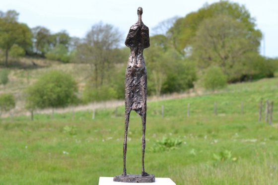Girl and Rabbit Foundry Bronze