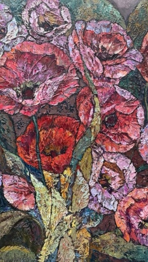 Bouquet of poppies by Nadezda Stupina