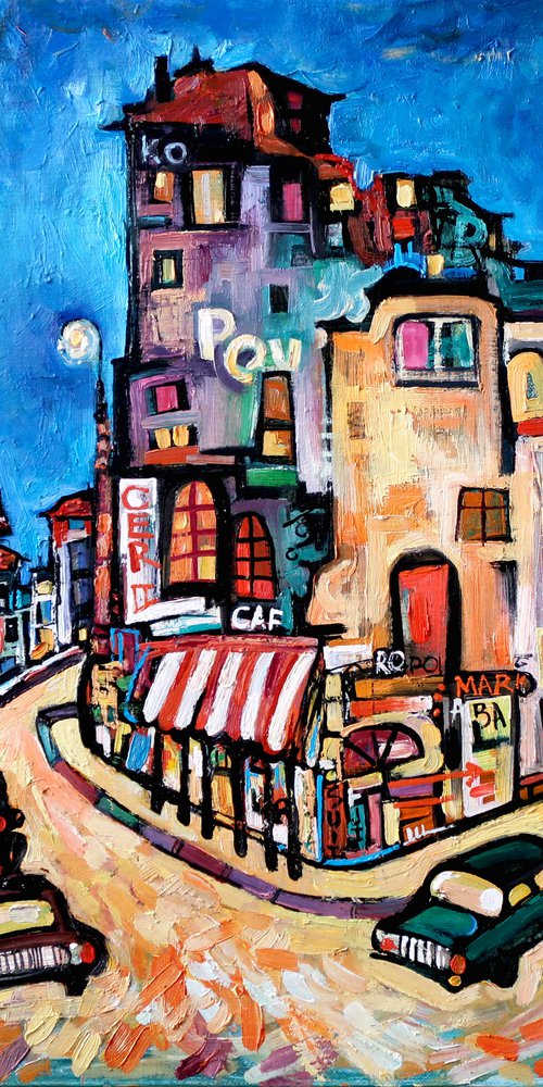 Mosaic of Paris at night. 2. by Nikifor Swiristuhin