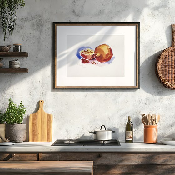 Ripe Pomegranates (Alla Prima)