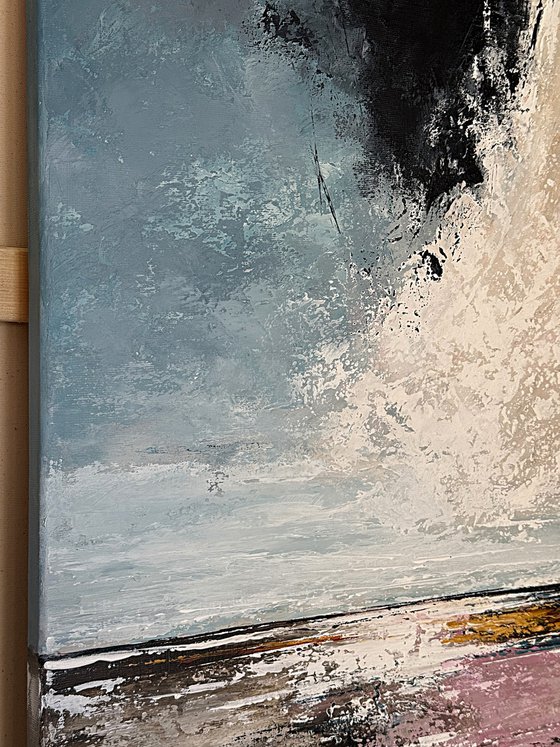 Crimson Sky Passage – Blue Pink Diptych