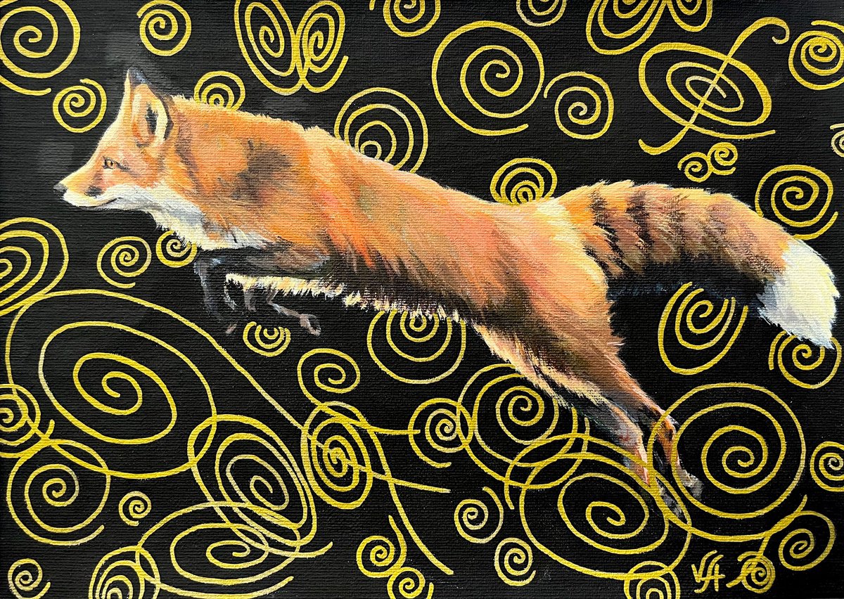 Fox flight by Alona Vakhmistrova
