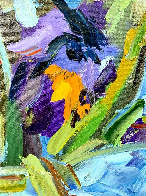 Irises. Flowers. Inspired by Van Gogh.#3