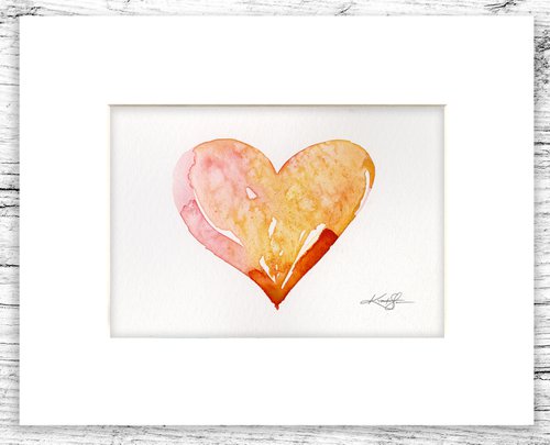Valentine Heart 49 - Watercolor Painting by Kathy Morton Stanion by Kathy Morton Stanion
