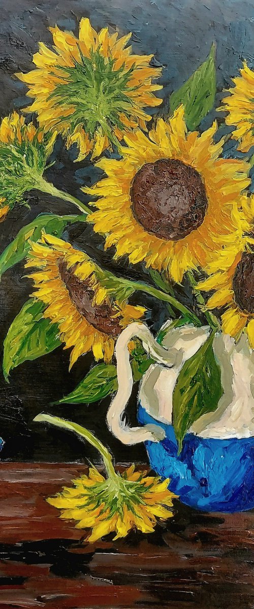 vase of sunflowers by Colin Ross Jack