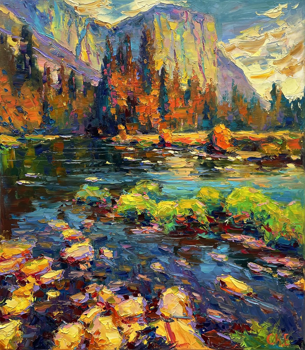 Mountain River By Evgeny Chernyakovsky, 20 X 24, Artwork For Sale On Artfinder