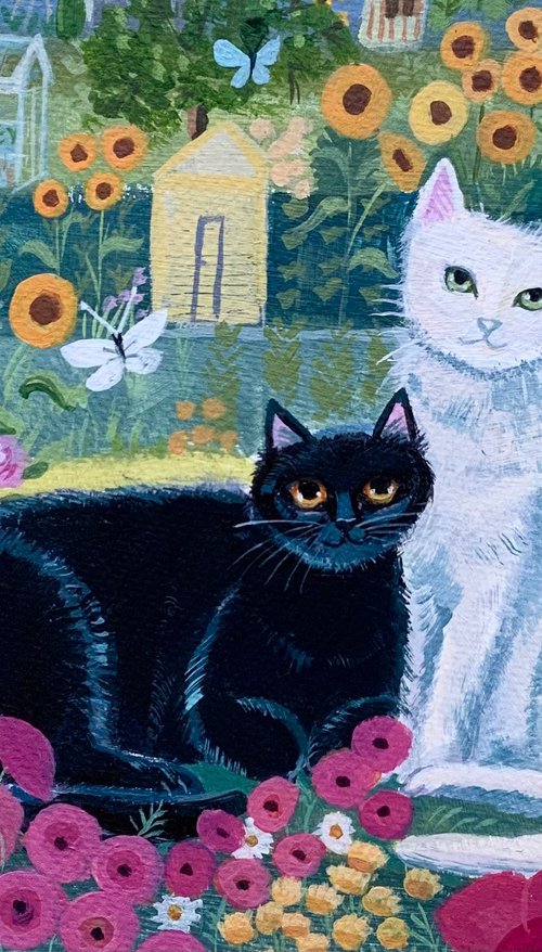 Cats with Allotments by Mary Stubberfield