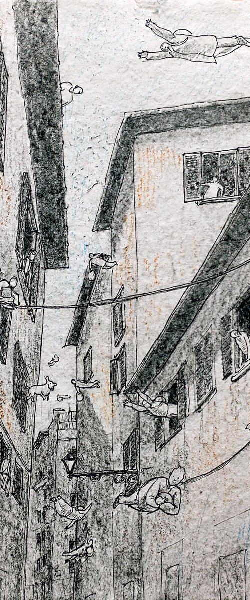 Flying couriers in the alleys by paolo beneforti