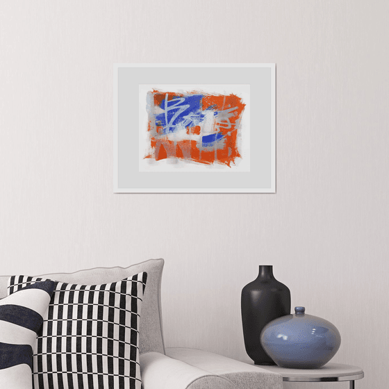 Orange and blue abstraction 3