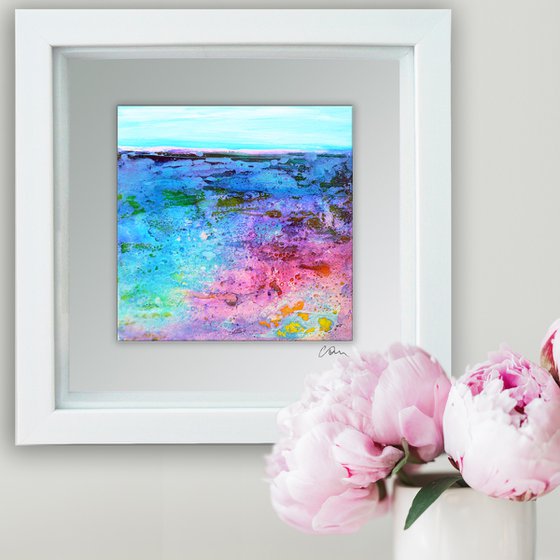 Framed ready to hang original abstract - abstract landscape #4