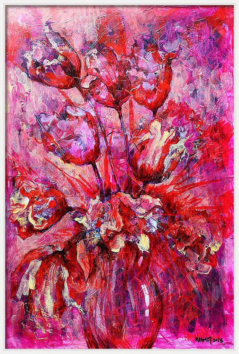  Fantasy With Flowers 338: Paper 59X42Cm By Rakhmet Redzhepov, 17 X 23, Artwork For Sale On Artfinder