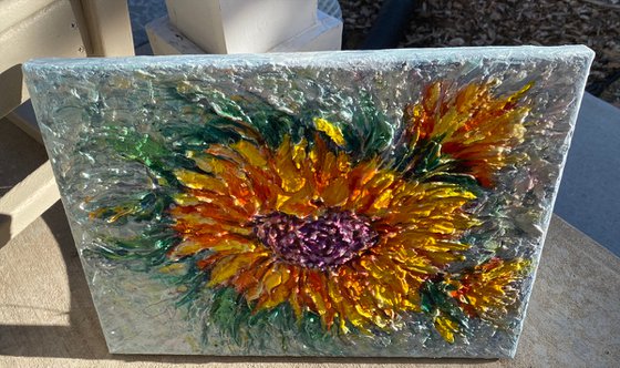 Sunflower Impasto Palette Knife