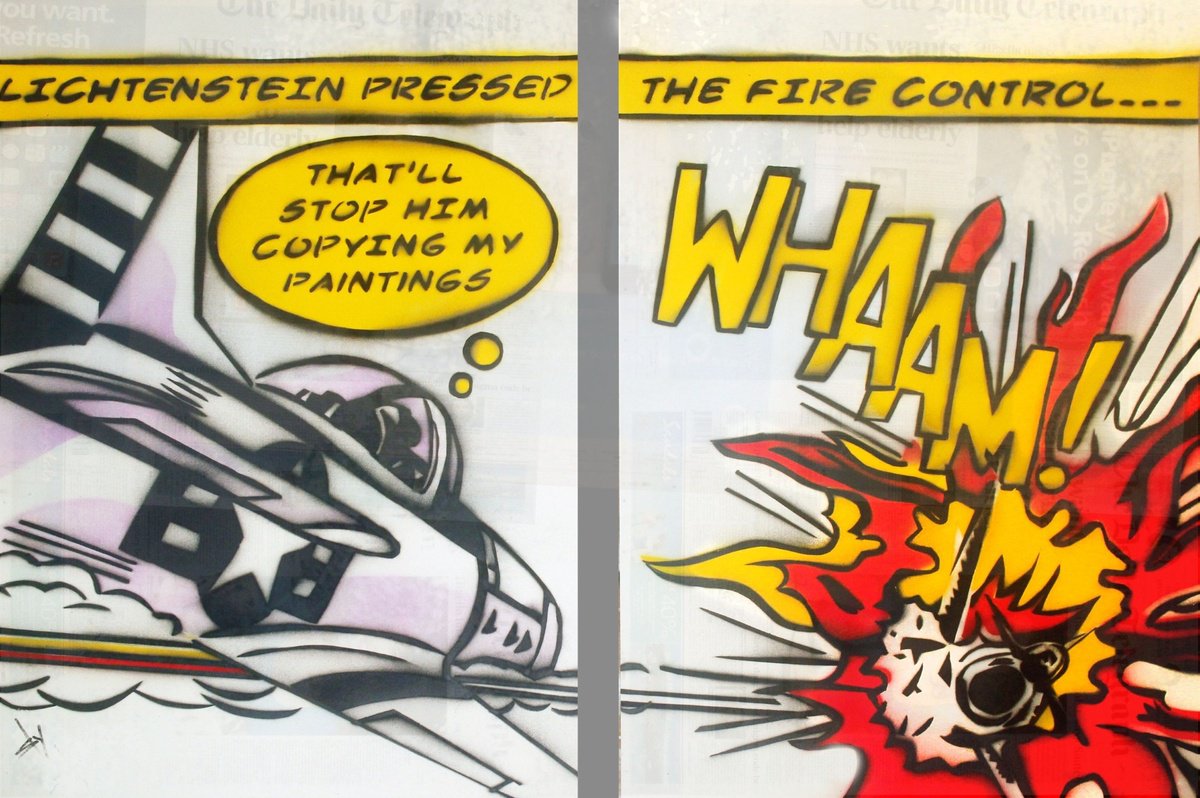 Cartoon Landscape Painting By Juan Sly, 23 X 30", That