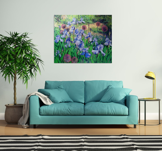 Irises dancing in the sun