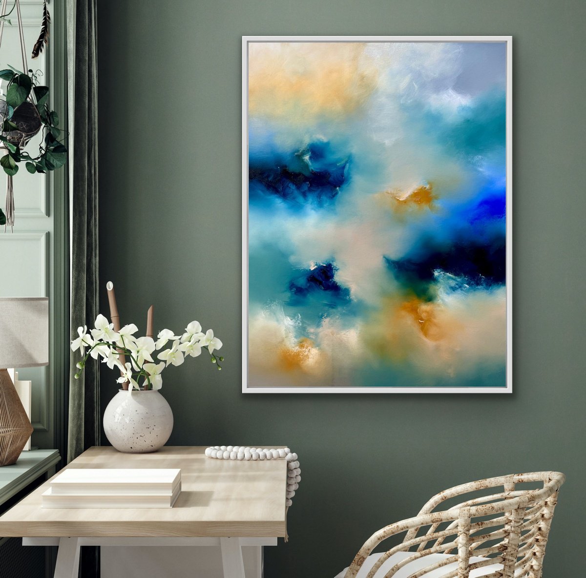 Abstract Oil Painting By Jonesy, 24 X 31, Hold Your Breath, Original Artwork