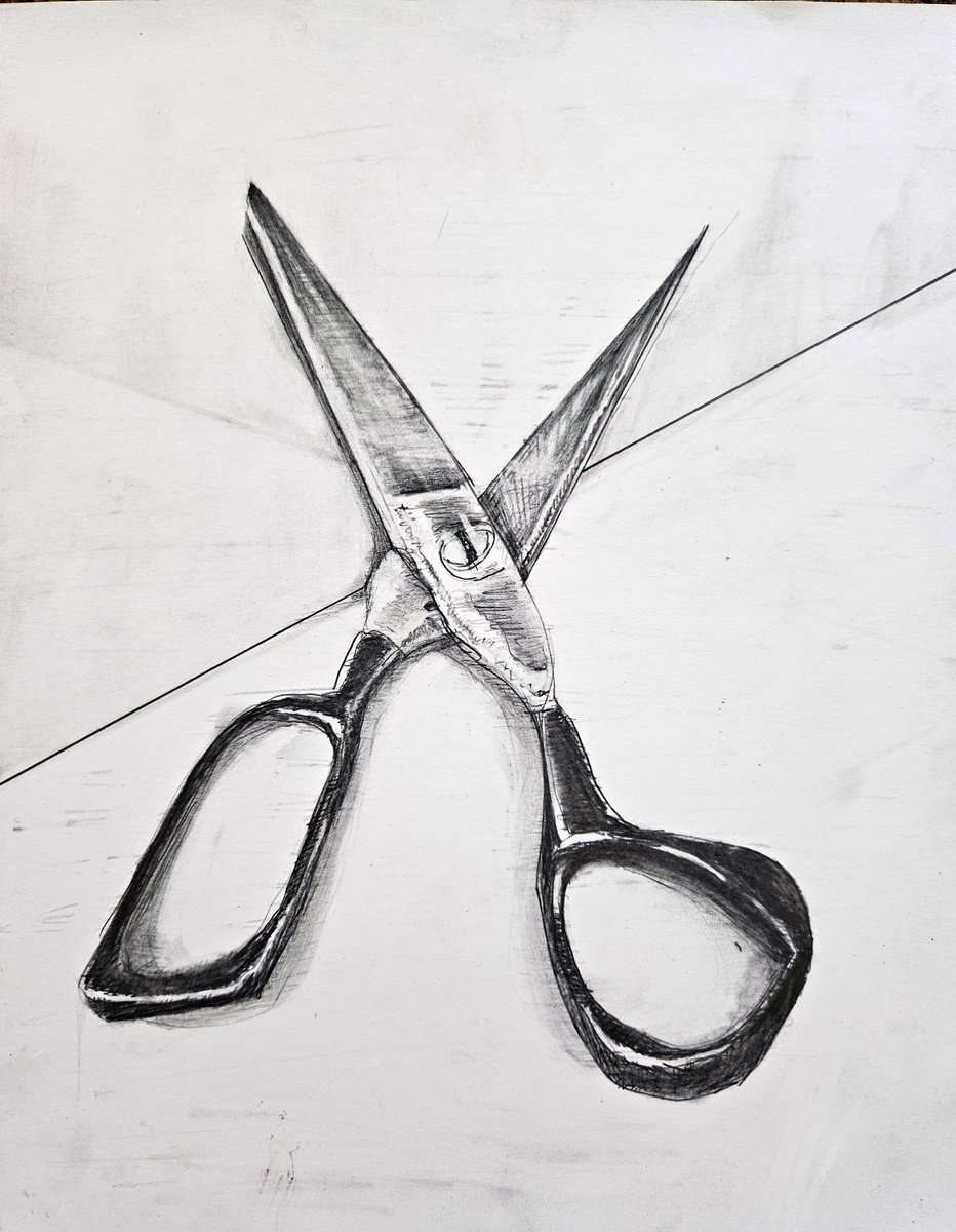 Still Life with Scissors Pencil drawing by Shelton Walsmith Artfinder