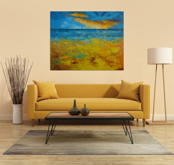 Atlantic Sunset (ref#:1214-100F) - LARGE PAINTING