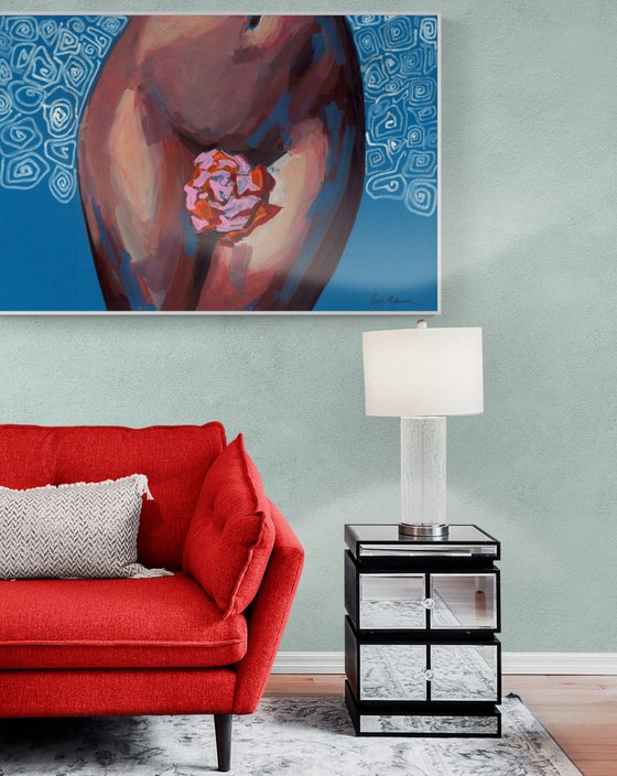 VULVA - Large Abstract Pop art Giclée print on Canvas