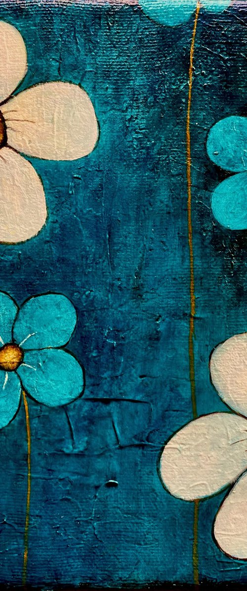 The blue daisies by Eleanor Gabriel