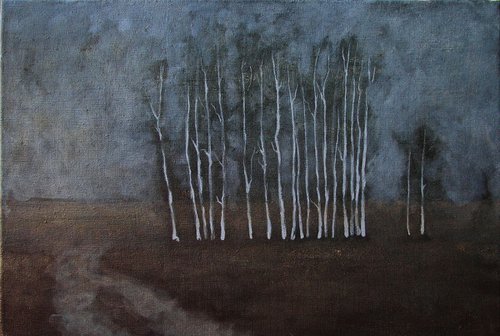 Nocturne of Poplars by Monika Wawrzyniak