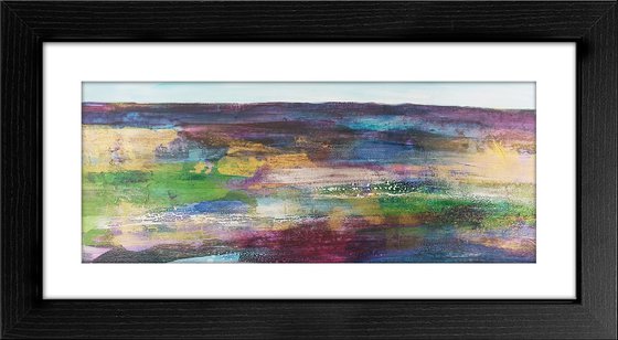 Moorland - Framed ready to hang - original abstract landscape