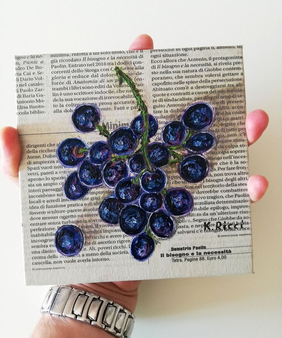 "Grapes on Newspaper"